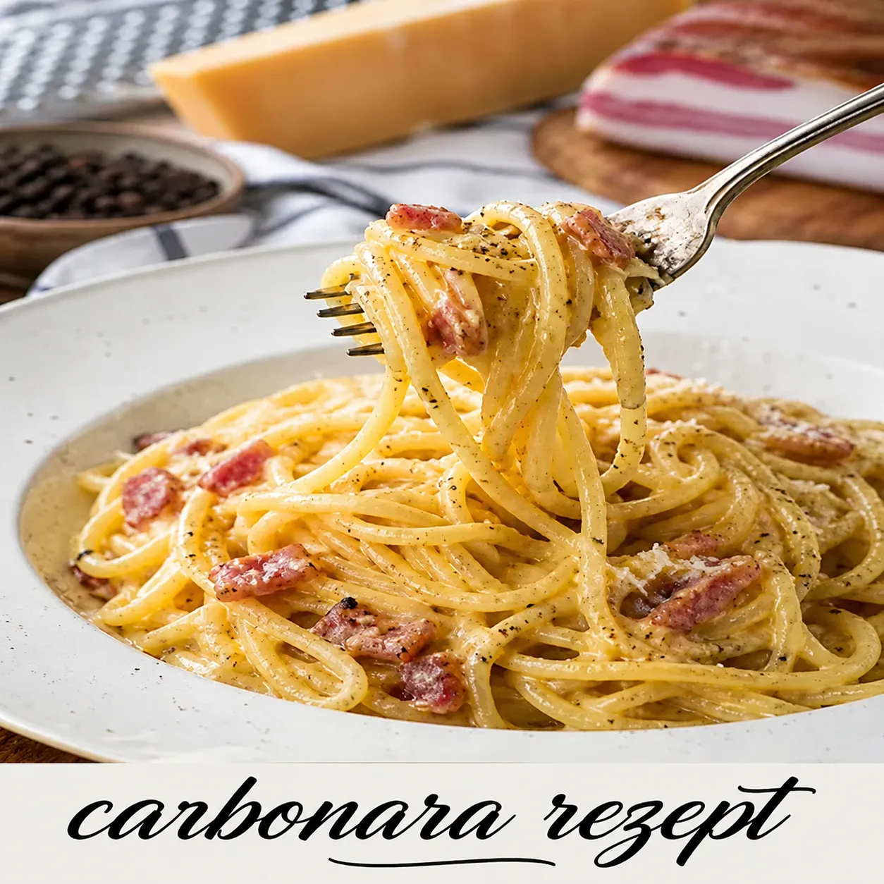 Carbonara Rezept gesucht? Entdecke das Original aus Rom ohne Sahne. Erfahre, wie die perfekte Emulsion gelingt und warum Guanciale den Unterschied macht.