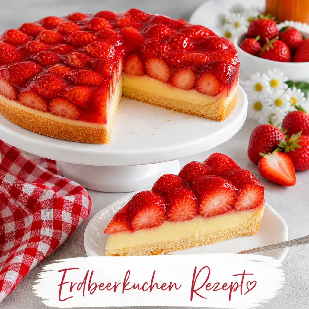 Soggy Bottom ade! Entdecke das ultimative Erdbeerkuchen Rezept mit Pudding-Tricks und Standgarantie. So glänzen deine Beeren wie beim Konditor.