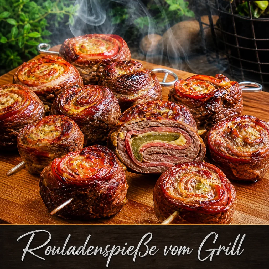 Deine Rouladenspieße vom Grill sind immer zäh? Entdecke die Profi-Tricks für butterweiches Fleisch und die perfekte Füllung. Jetzt nachgrillen und genießen!