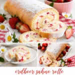 Ihre erdbeer sahne rolle bricht beim Rollen? Dieser Guide zeigt die besten Tricks für perfekten Biskuitboden & himmlische Sahnefüllung. Klicken!