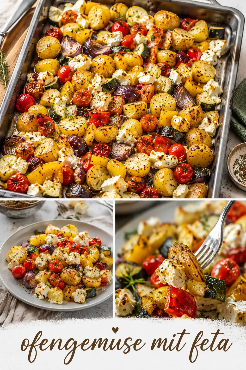 Dein Ofengemüse mit Feta wird immer weich? Wir zeigen dir die zweistufige Backmethode für perfekte Kruste und cremigen Kern. Werde zum Ofen-Profi!