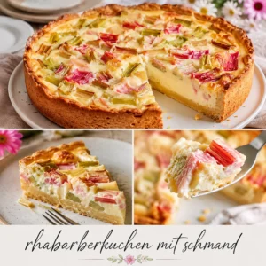 Rhabarberkuchen mit Schmand backen ohne Matschboden! Erfahre die Physik des Backens & warum Alufolie tabu ist. Hier klicken für das perfekte Rezept.