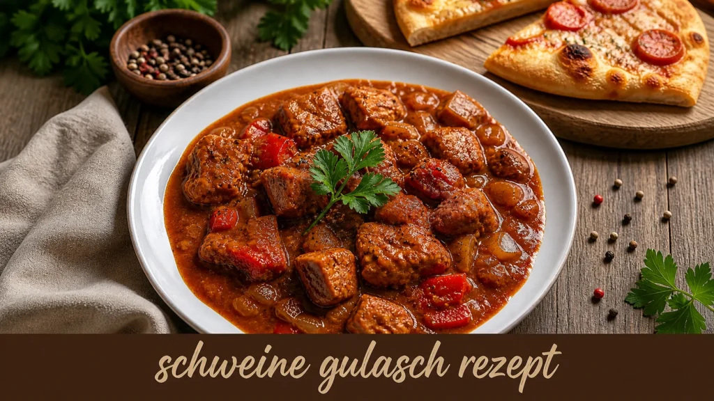 Warum wird Gulasch zäh? Dieses Schweine gulasch rezept lüftet die Geheimnisse der Fleischzartwerdung. Technik-Tricks & biochemische Kniffe.