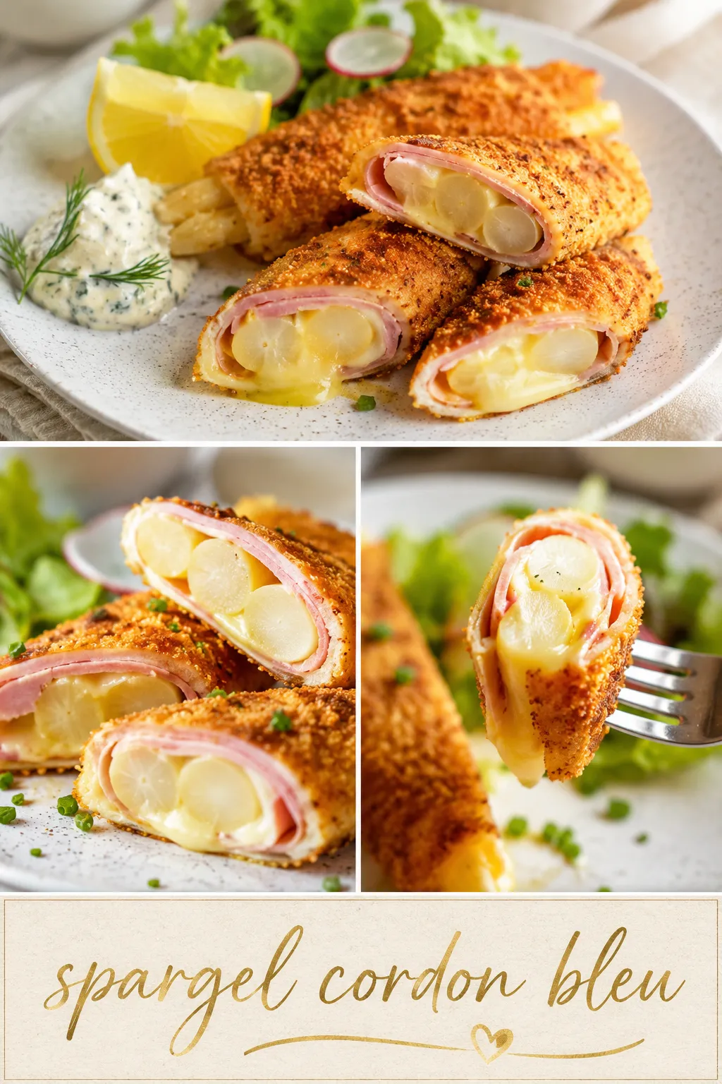 Käse läuft aus? Panade hält nicht? Unser Profi-Guide zeigt, wie Ihr Spargel Cordon Bleu außen perfekt knusprig und innen herrlich cremig gelingt!