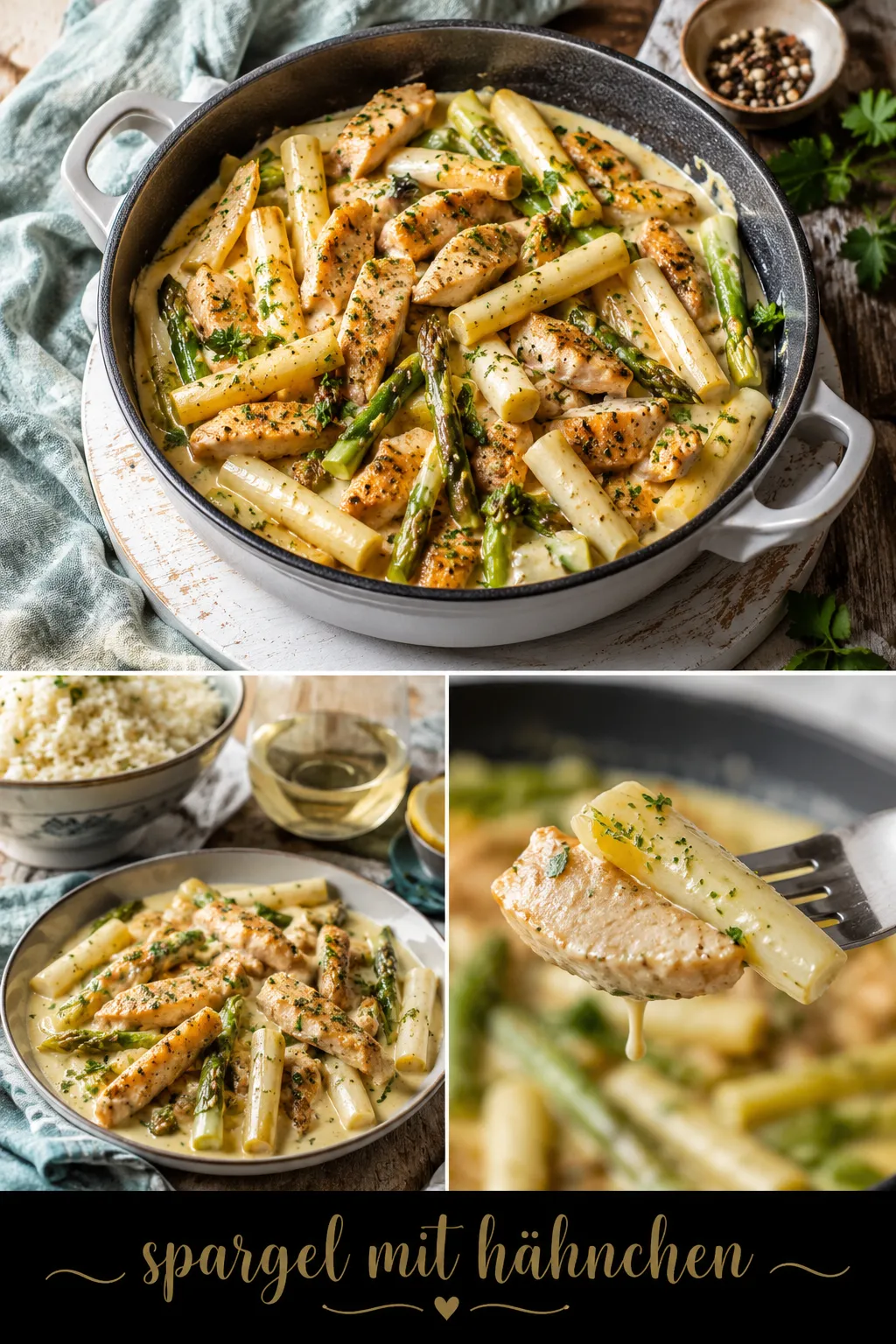 Trockenes Fleisch? Geronnene Sauce? So gelingt Spargel mit Hähnchen perfekt! Erfahren Sie die physikalisch-chemischen Geheimnisse der Profiköche.