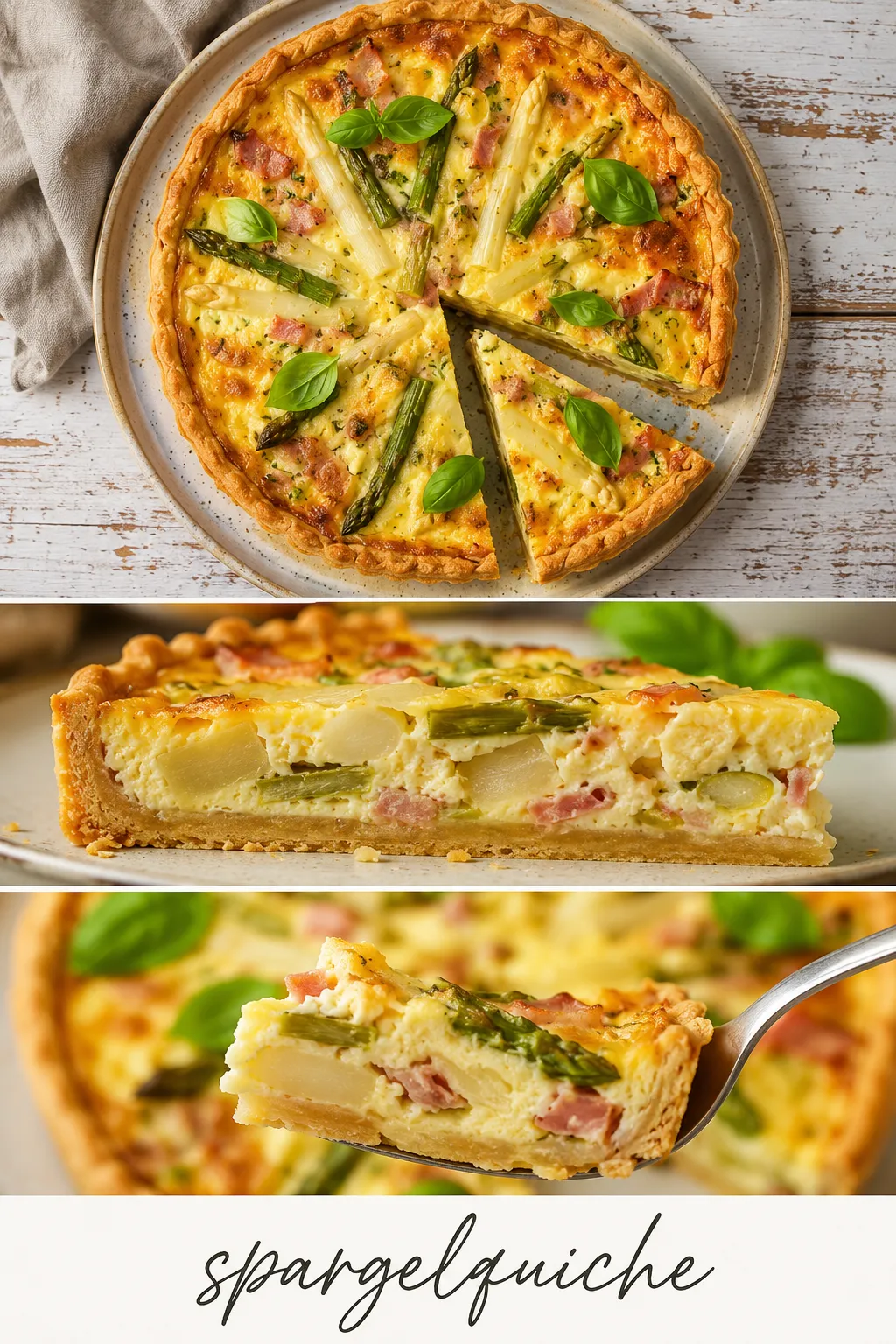 Wieso wird Ihre Spargelquiche matschig? Erfahren Sie die physikalischen Geheimnisse für einen garantiert krossen Boden & perfekt cremige Royale. Hier lesen!