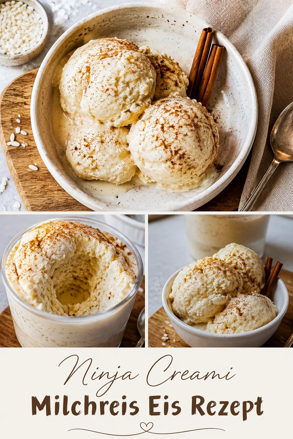 Sahnig wie in Italien! Unser Ninja Creami Milchreis Eis Rezept verrät die physikalischen Tricks für cremigsten Genuss ohne harte Eiskristalle.