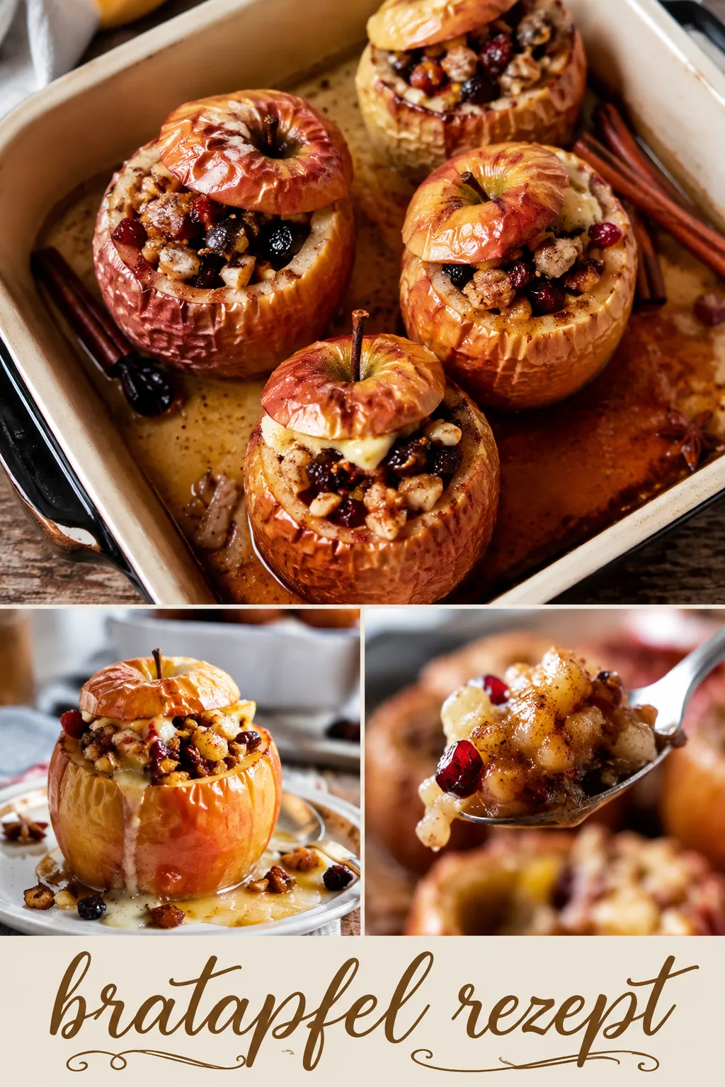 Ein perfektes Bratapfel Rezept nach Omas Art! Erfahren Sie, welche Sorte nicht zerfällt & wie Sie das Auslaufen der Füllung clever verhindern.