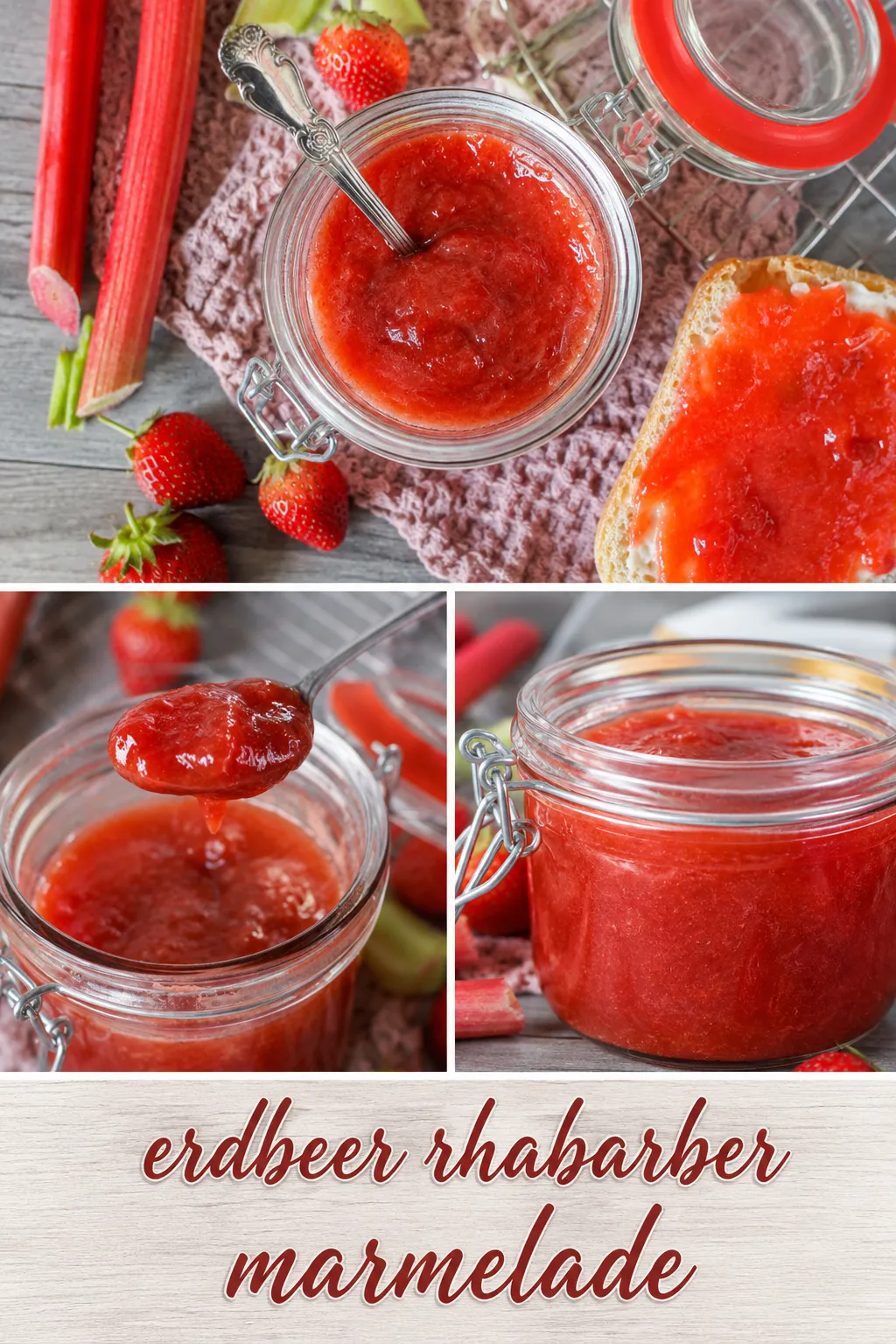 Braune Marmelade adé! Entdecken Sie die wissenschaftliche Methode für meisterhafte erdbeer rhabarber marmelade, die perfekt geliert und fruchtig schmeckt.
