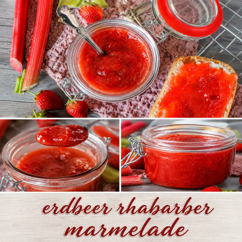 Braune Marmelade adé! Entdecken Sie die wissenschaftliche Methode für meisterhafte erdbeer rhabarber marmelade, die perfekt geliert und fruchtig schmeckt.