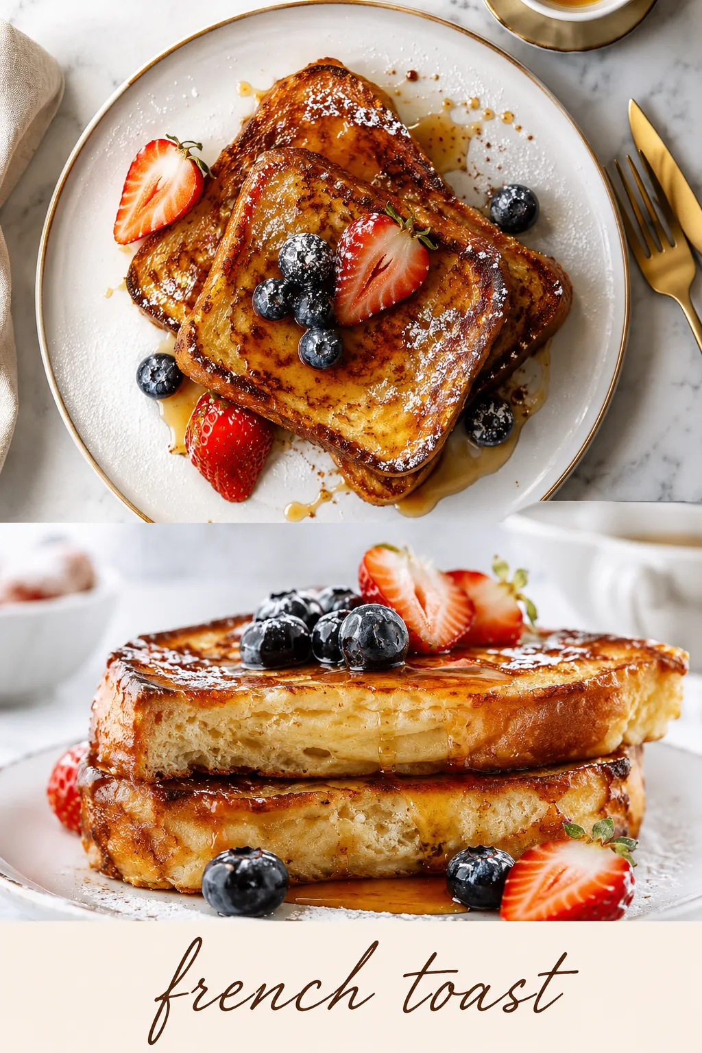 Matschiges French Toast adé! Erfahren Sie, wie Sie mit der Eigelb-Methode und dem idealen Brot ein himmlisches, eifreies oder klassisches Frühstück zaubern.