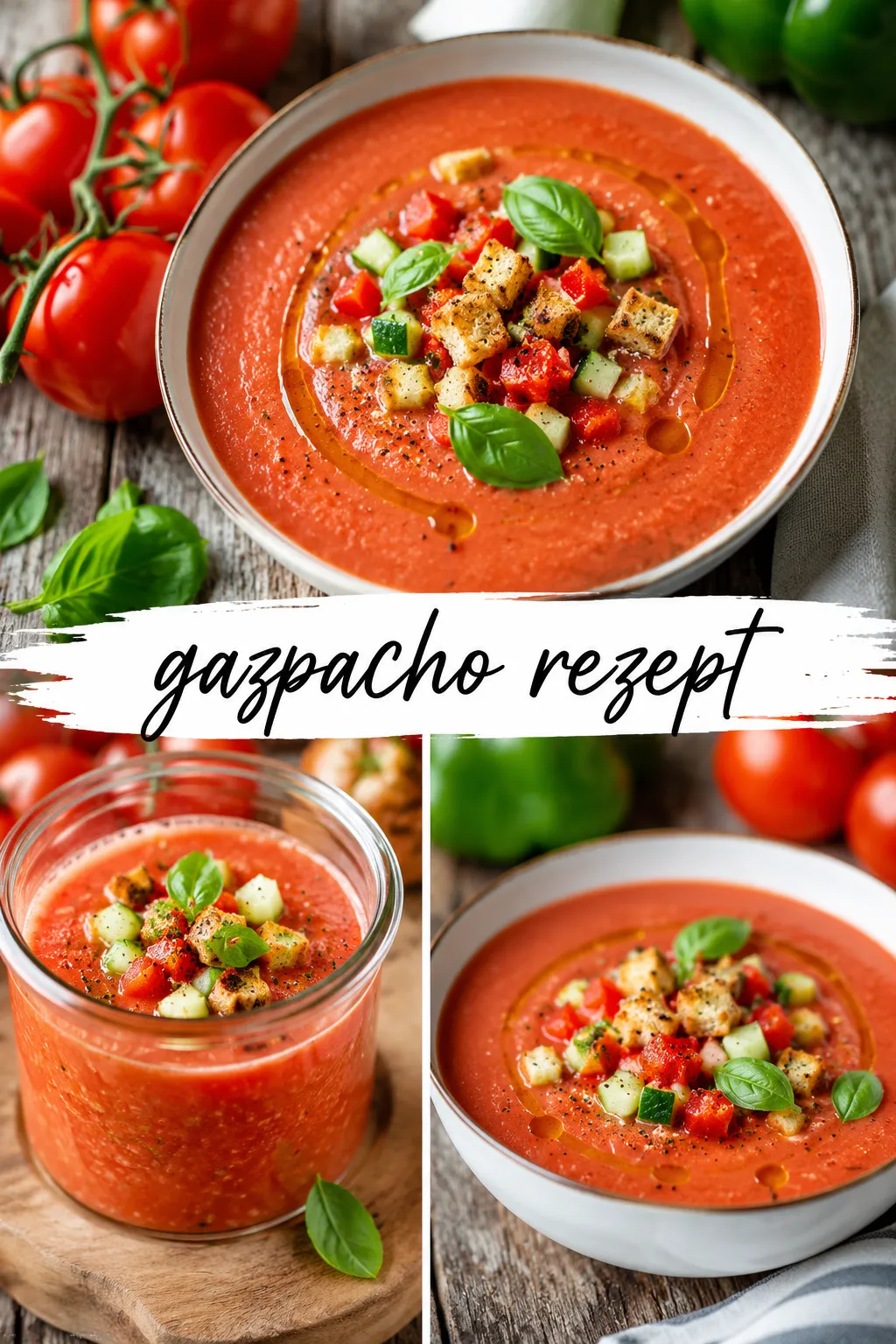 Ein gazpacho rezept auf Profi-Niveau! Erfahren Sie, warum Olivenöl im Mixer bitter wird und wie Sie die kalte Suppe perfekt und cremig zubereiten.
