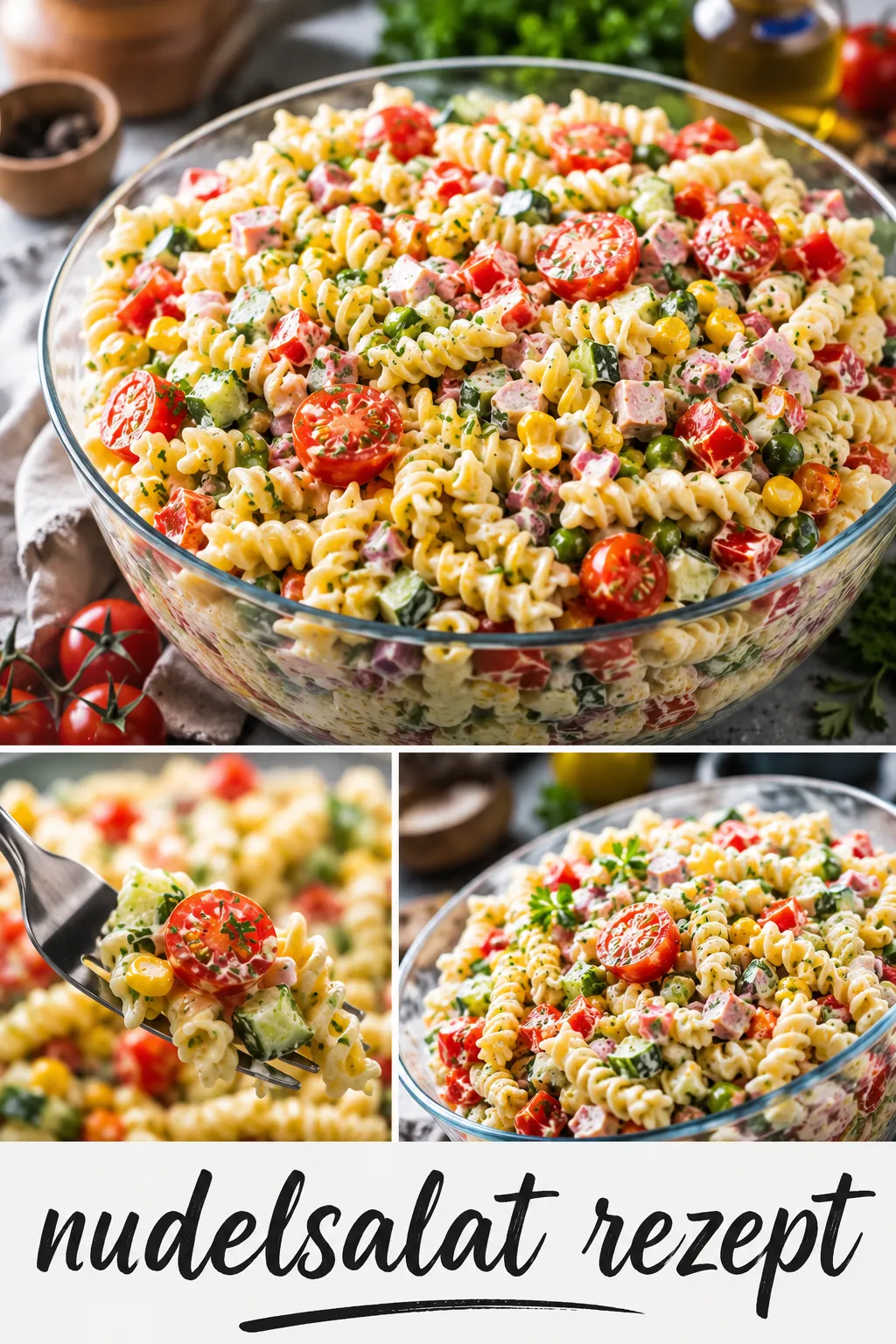 Genial & einfach: Entdecke das ultimative nudelsalat rezept mit dem Profi-Dressing-Trick. So bleibt dein Salat garantiert bis zum nächsten Tag saftig!