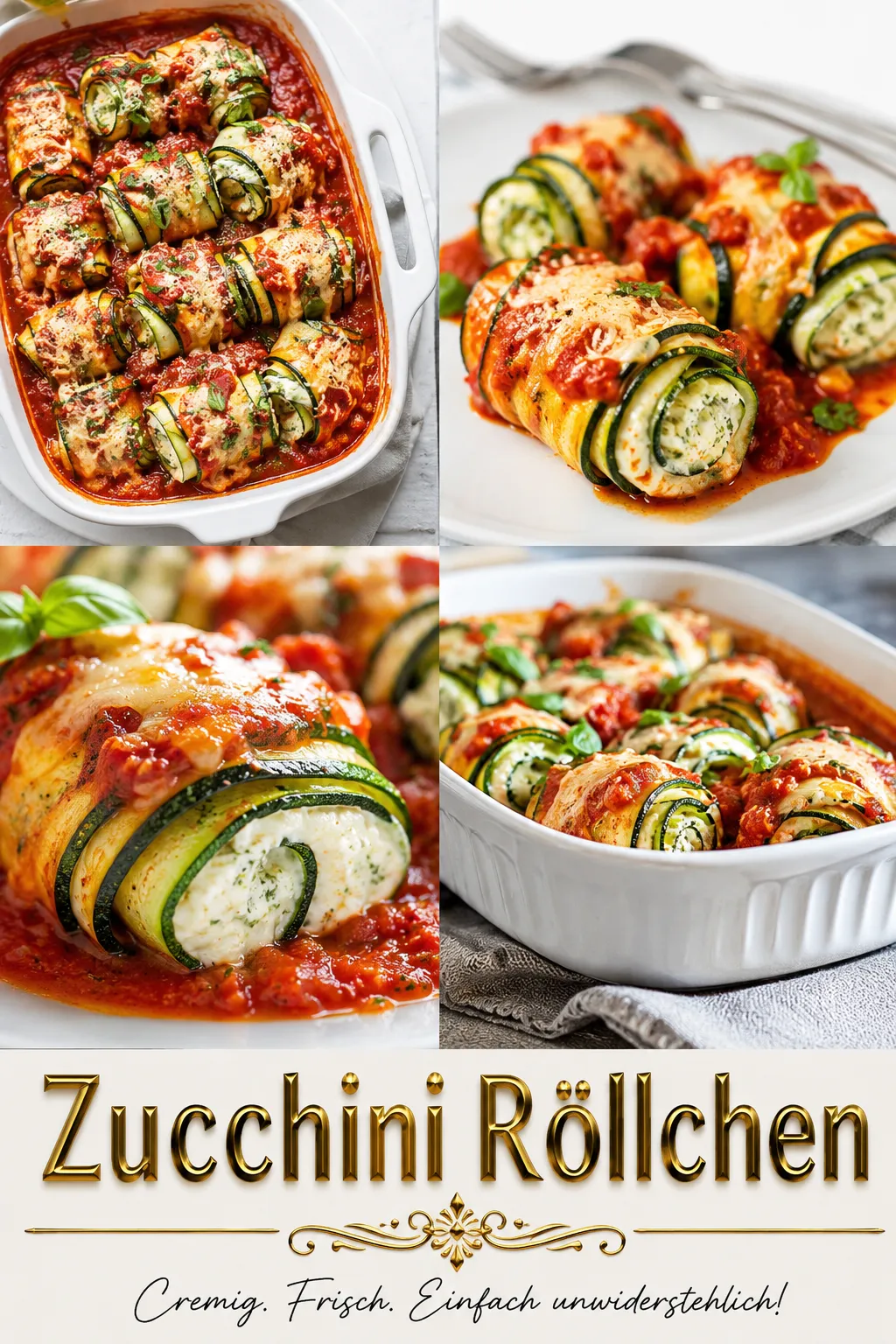 Perfekte Zucchini Röllchen ohne Auslaufen! Entdecke Profi-Tipps für saftige Füllungen & krosse Ergebnisse aus dem Ofen oder Airfryer.