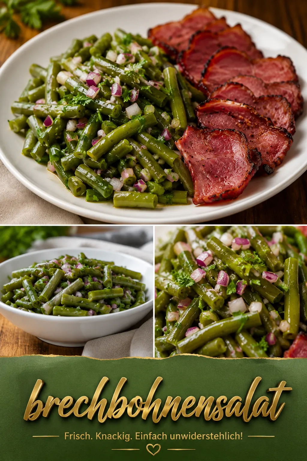 Omas klassischer Brechbohnensalat: Mit diesem einfachen Kräuter-Geheimnis wird der Salat unwiderstehlich knackig und aromatisch. Jetzt Rezept entdecken!