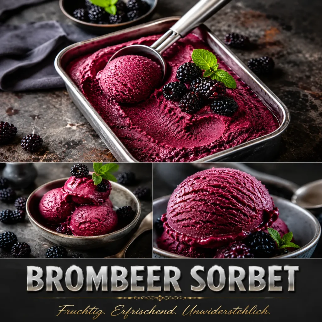 Perfektes Brombeer Sorbet wie vom Italiener: So gelingt die samtige Textur ohne Kerne. Profi-Tipps für Eismaschine & Creami!