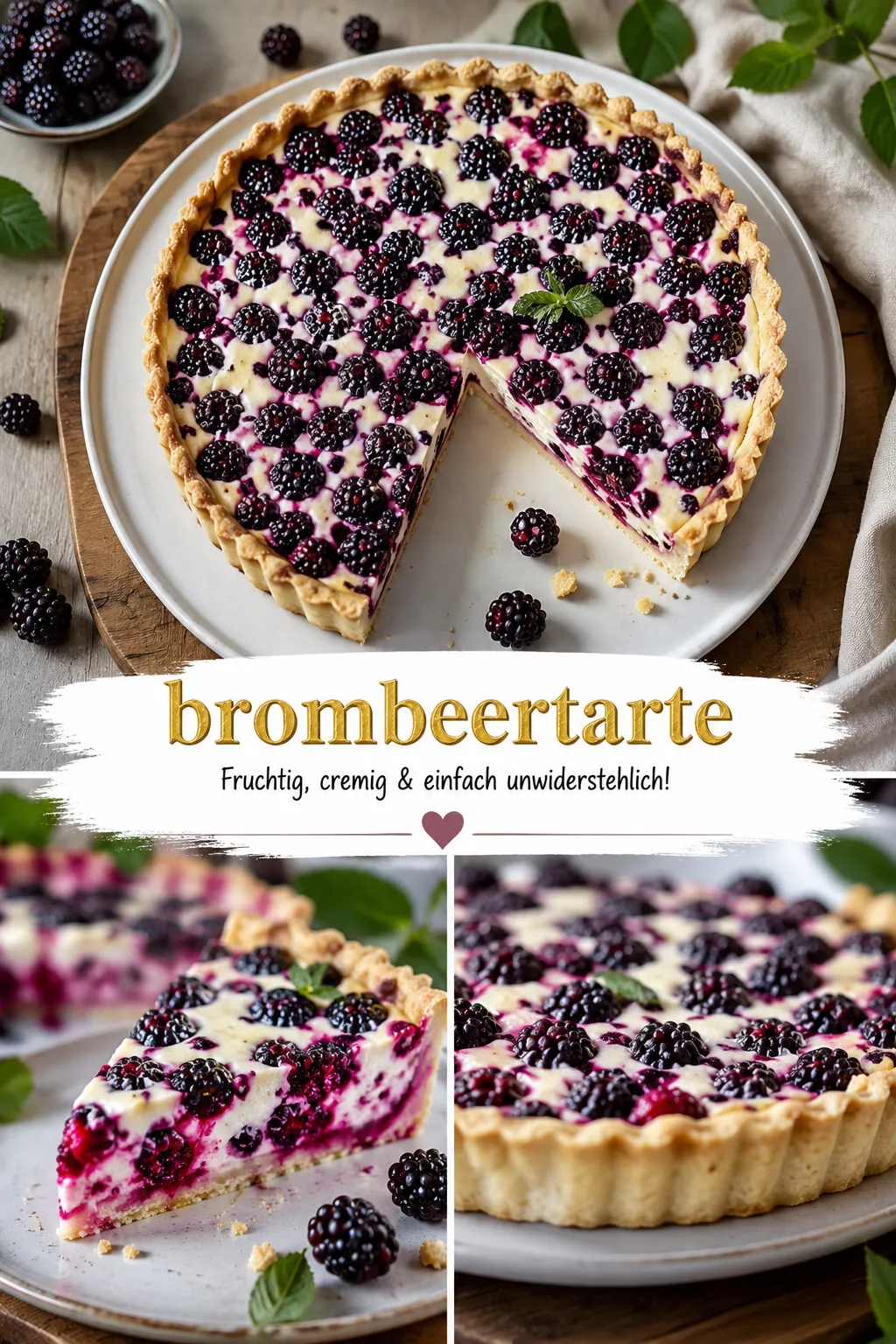 Geheimnis enthüllt: So gelingt die perfekte Brombeertarte mit mürbem Boden & cremiger Füllung ohne Durchweichen. Jetzt das Landfrauen-Rezept nachbacken!