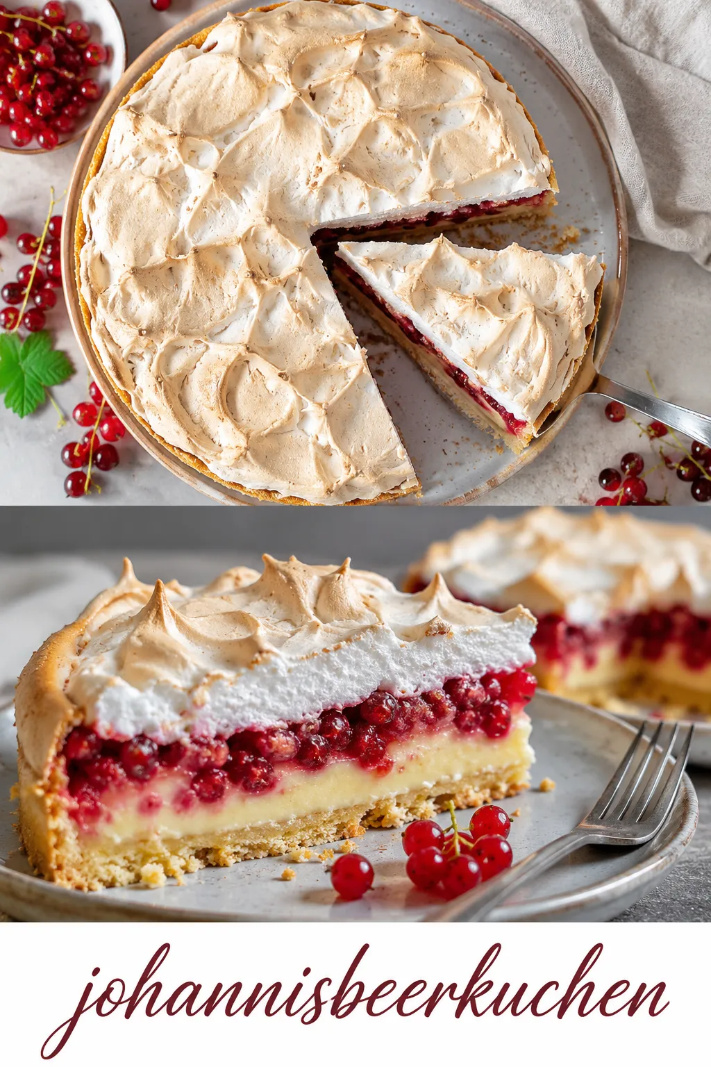 Ihr Johannisbeerkuchen weicht durch? Entdecken Sie die wissenschaftlichen Tricks für perfekten Mürbeteig, Baiserhauben und cremigen Pudding