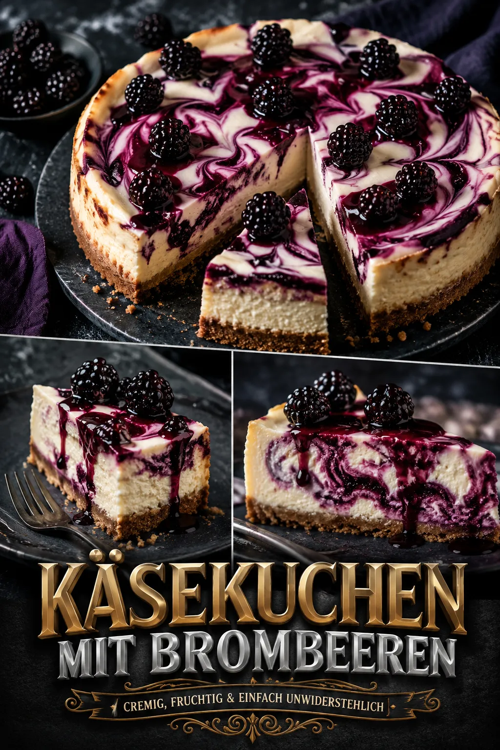 Sämige Quarkcreme trifft fruchtige Beeren: So gelingt der beste käsekuchen mit brombeeren ohne Risse. Entdecke gelingsichere Profi-Tipps!