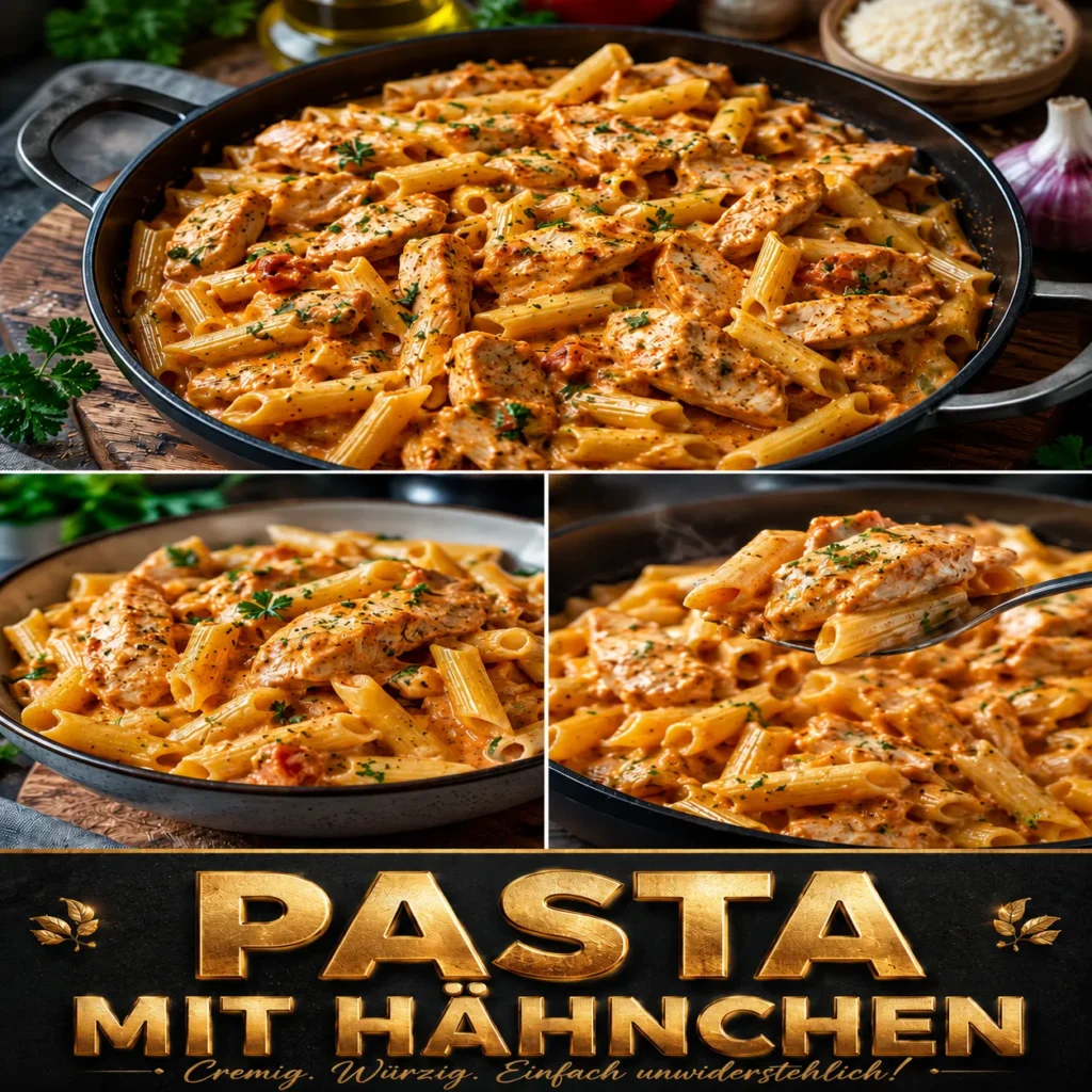 Pasta mit Hähnchen wie vom Italiener! Erfahre die geheime Küchenphysik für ultra-saftiges Fleisch und perfekt emulgierte Saucen ohne Gerinnen.