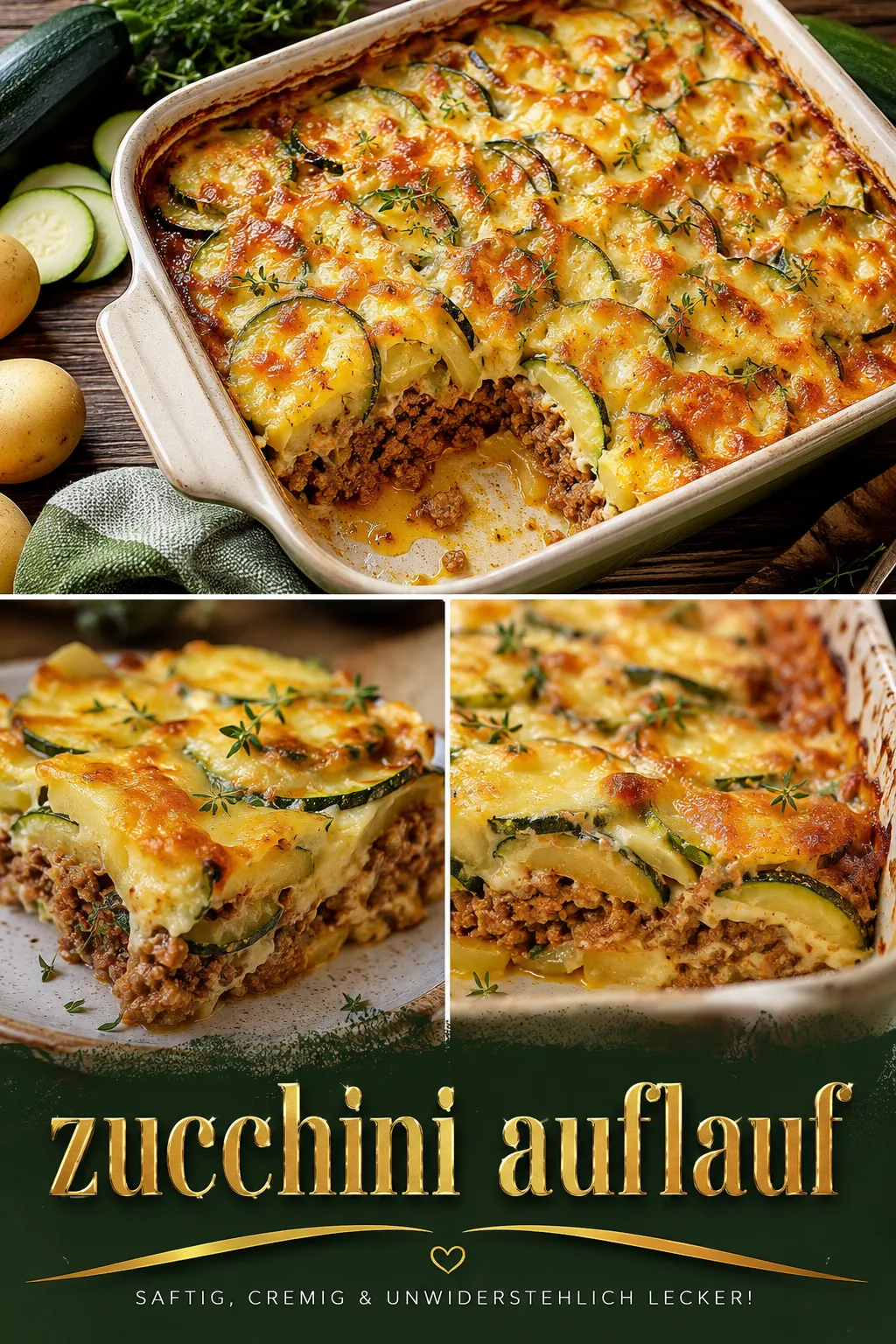 Nie wieder wässriger Zucchini Auflauf! Entdecken Sie das gelingsichere Rezept, geniale Entwässerungs-Tricks & wie Sie harte Kartoffeln im Ofen vermeiden.