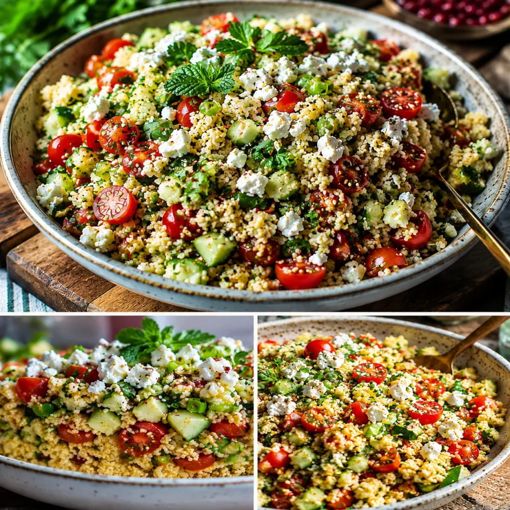 Perfekter Couscous Salat in 15 Min! Mit einfachem Profi-Trick gegen Verklumpen. Würzige Rezept-Varianten mit Feta & Kräutern. Jetzt nachkochen!