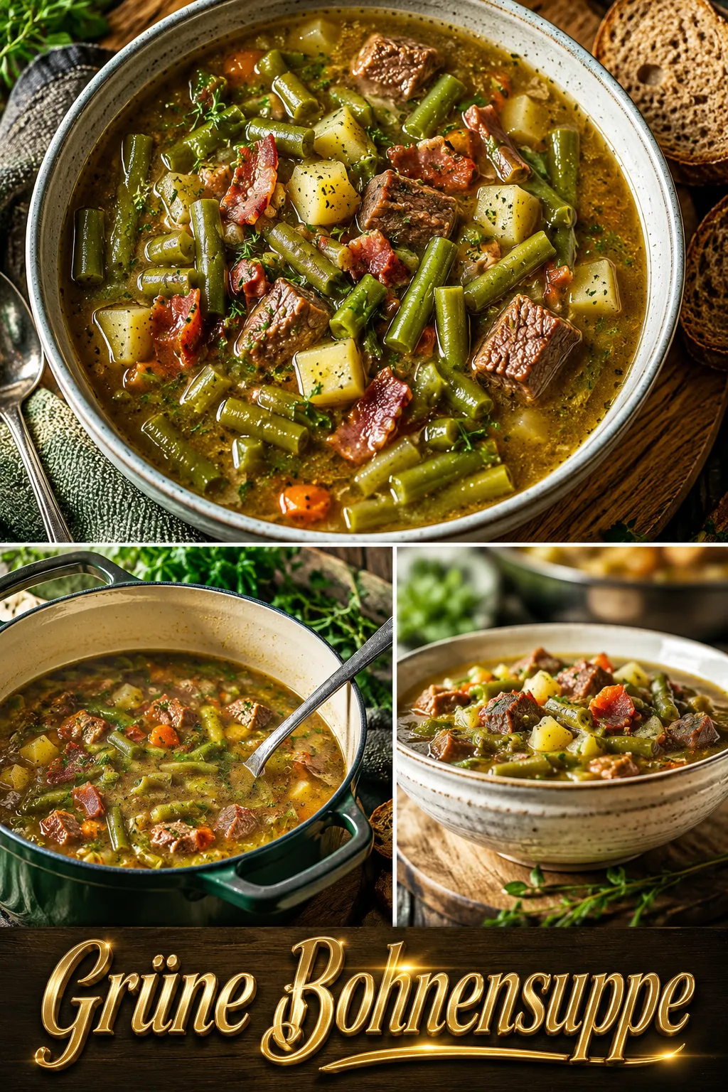 So gelingt die perfekte grüne bohnensuppe nach Omas Art! Geheimnisse für sämige Textur & vollen Geschmack. Jetzt das Rezept entdecken!