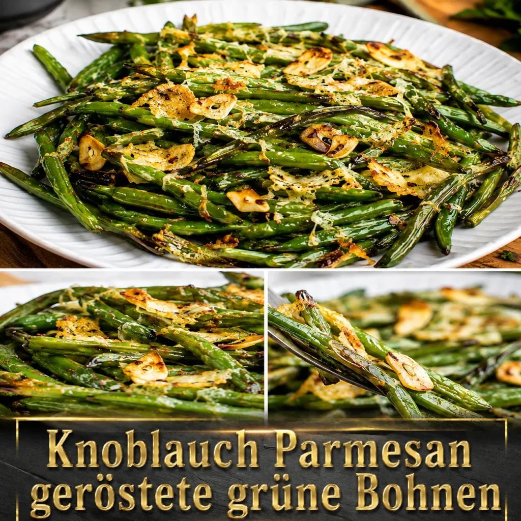 So werden Knoblauch Parmesan geröstete grüne Bohnen niemals matschig! Der ultimative Guide für perfekten Biss, sattgrüne Farbe und volle Röstaromen.