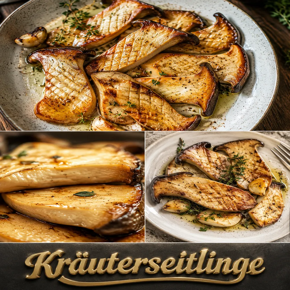 Schluss mit Gummi-Textur! Erfahre, wie du Kräuterseitlinge perfekt goldbraun brätst – voller Umami & in unter 13 Min. servierfertig.