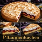 Perfekter Pflaumenkuchen mit Baiserhaube: Keine Tränen, kein Durchweichen! Entdecken Sie das gelingsichere Geheimnis für die beste Meringue.