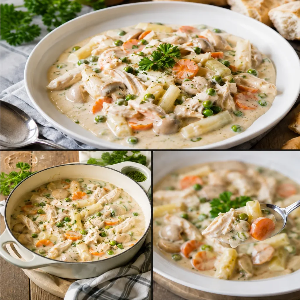 Das perfekte hühnerfrikassee rezept: Gelingsicher, samtig & ohne Ausflocken. Entdecke die Geheimnisse für Omas echten Klassiker!