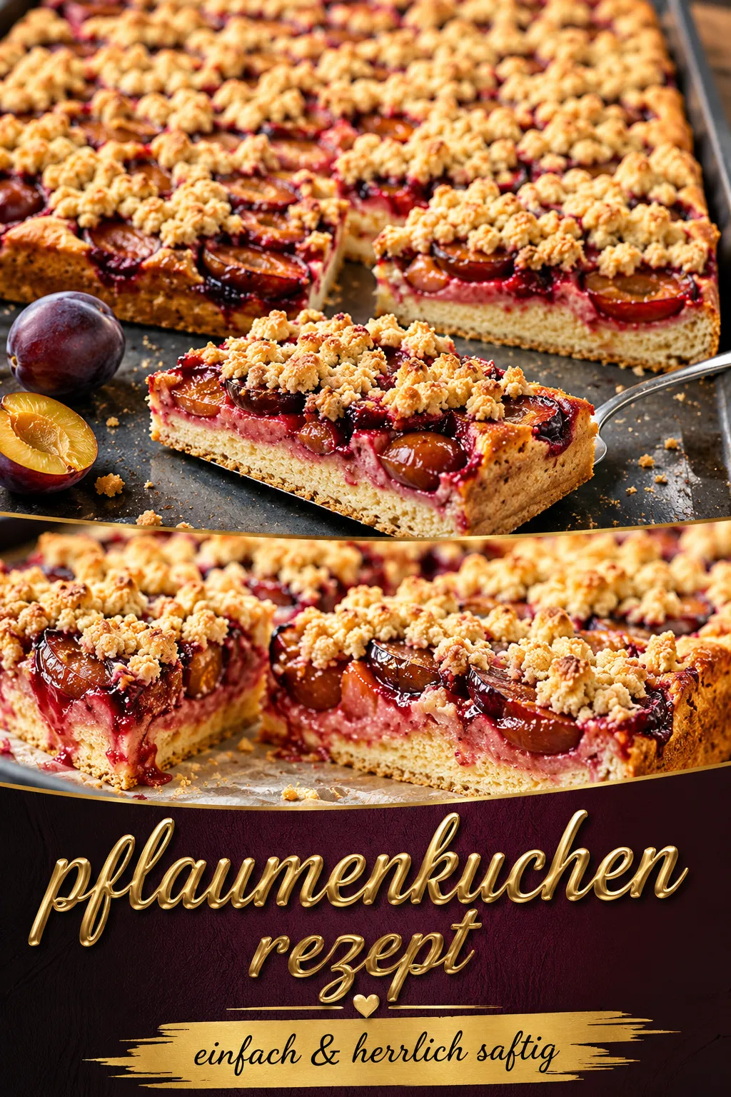 Perfektes pflaumenkuchen rezept vom Blech: So wird der Boden garantiert nicht matschig! Knusprige Streusel & Omas beste Geheimtipps hier entdecken.