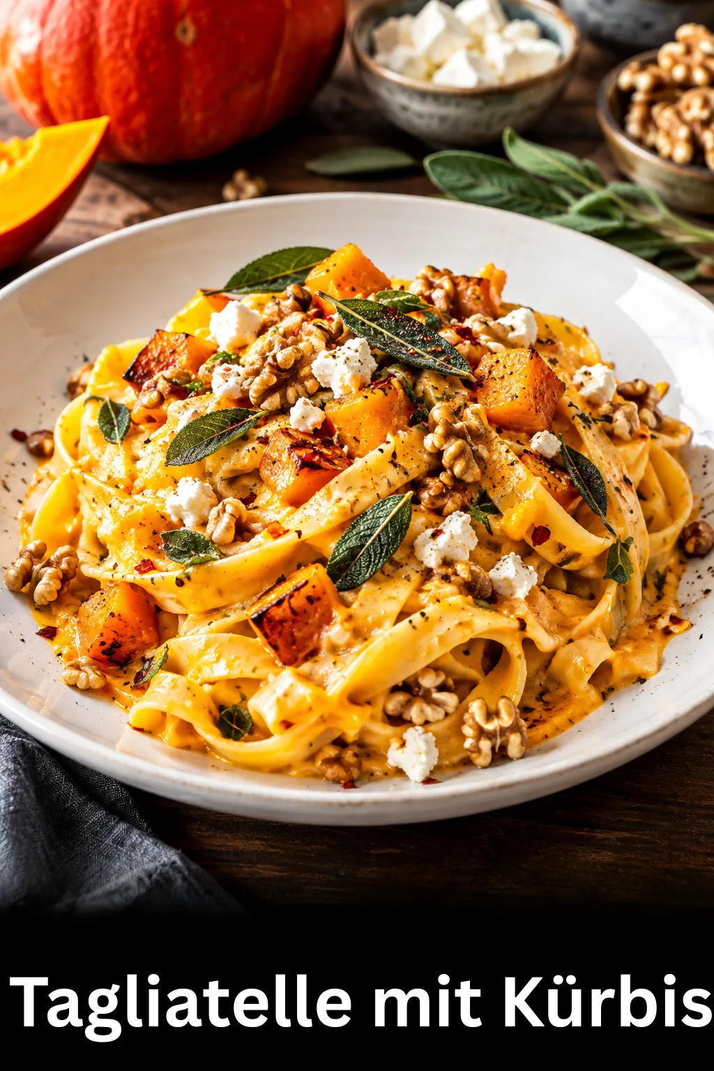 Perfekte Tagliatelle mit Kürbis: Erfahre das Geheimnis samtiger Emulsion & Röstaromen. Gelingsicher, cremig & extrem lecker! Jetzt Rezept entdecken.