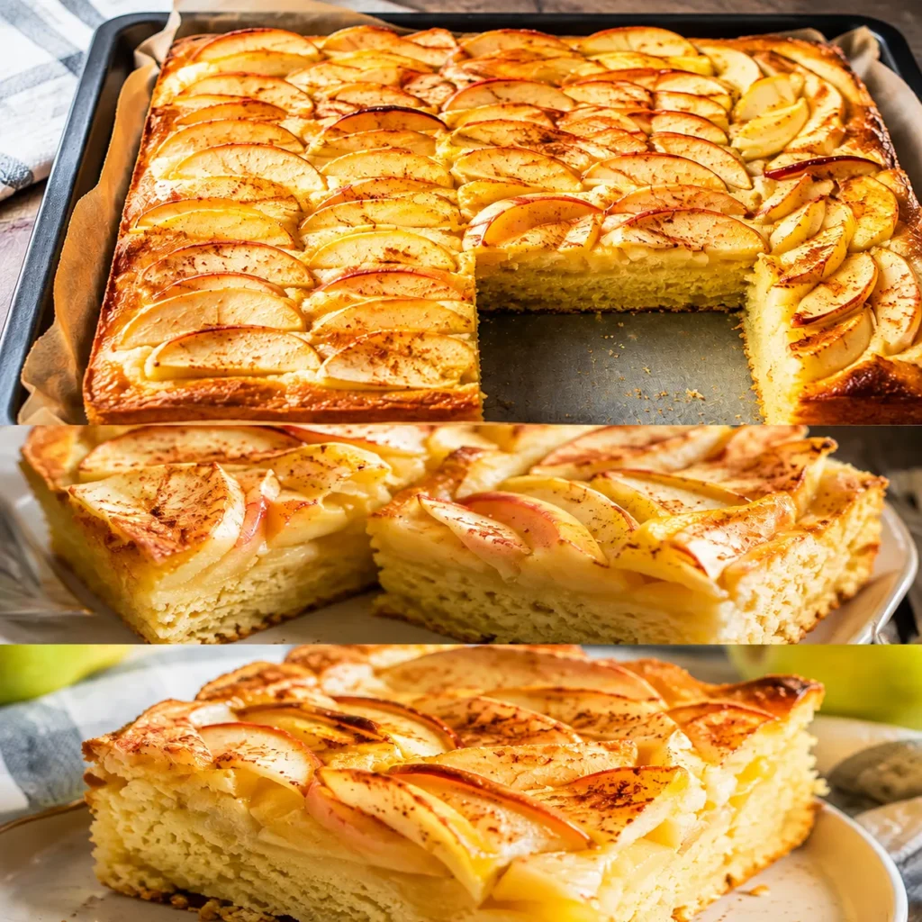 Der perfekte Apfelkuchen vom Blech! Erfahren Sie das Geheimnis gegen saftigen, klitschigen Boden & knusprige Streusel. Jetzt gelingsicher backen!