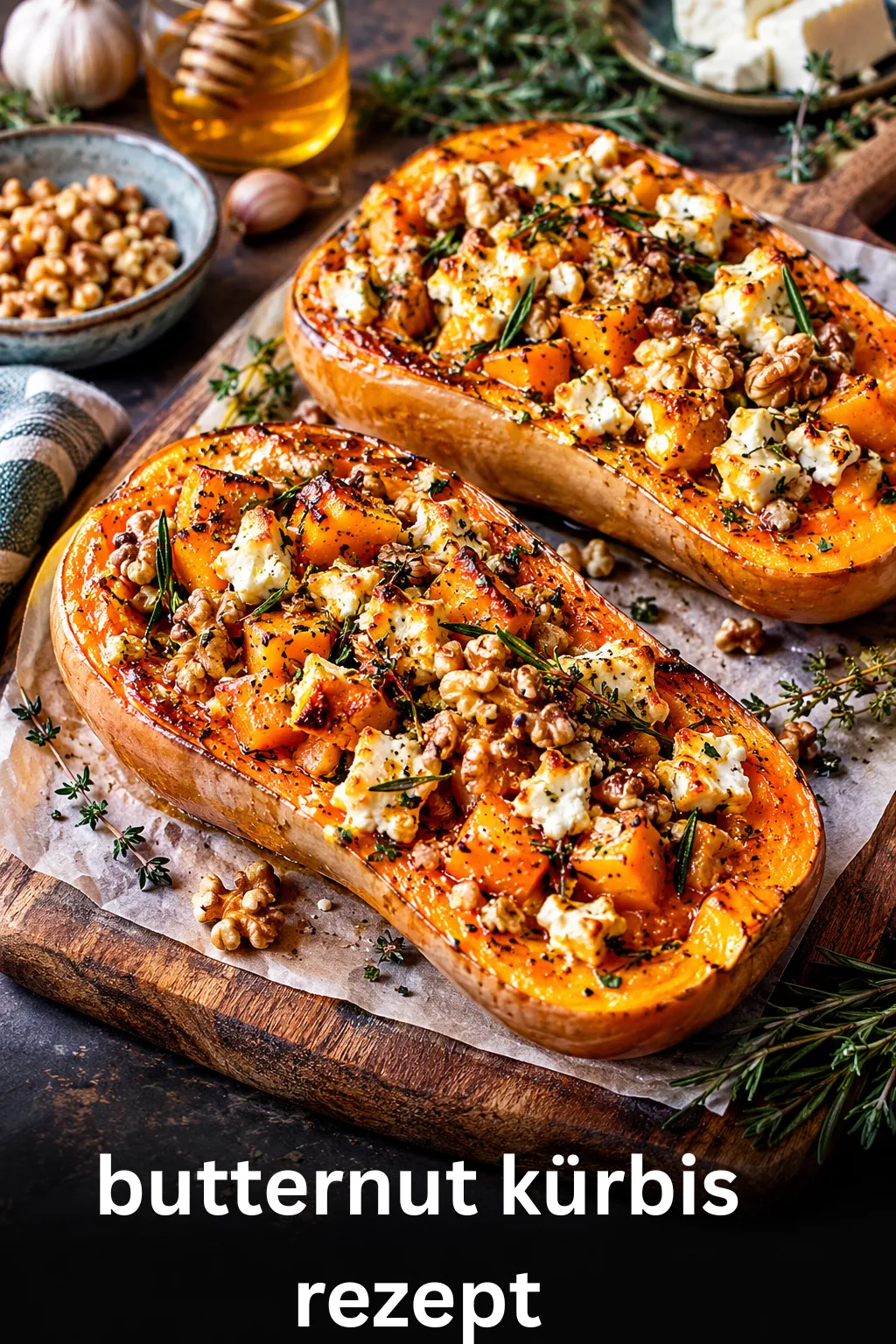Perfektes Butternut Kürbis Rezept aus dem Ofen! Inklusive Mikrowellen-Trick & Profi-Tipps für cremiges Fruchtfleisch und feine Röstaromen.