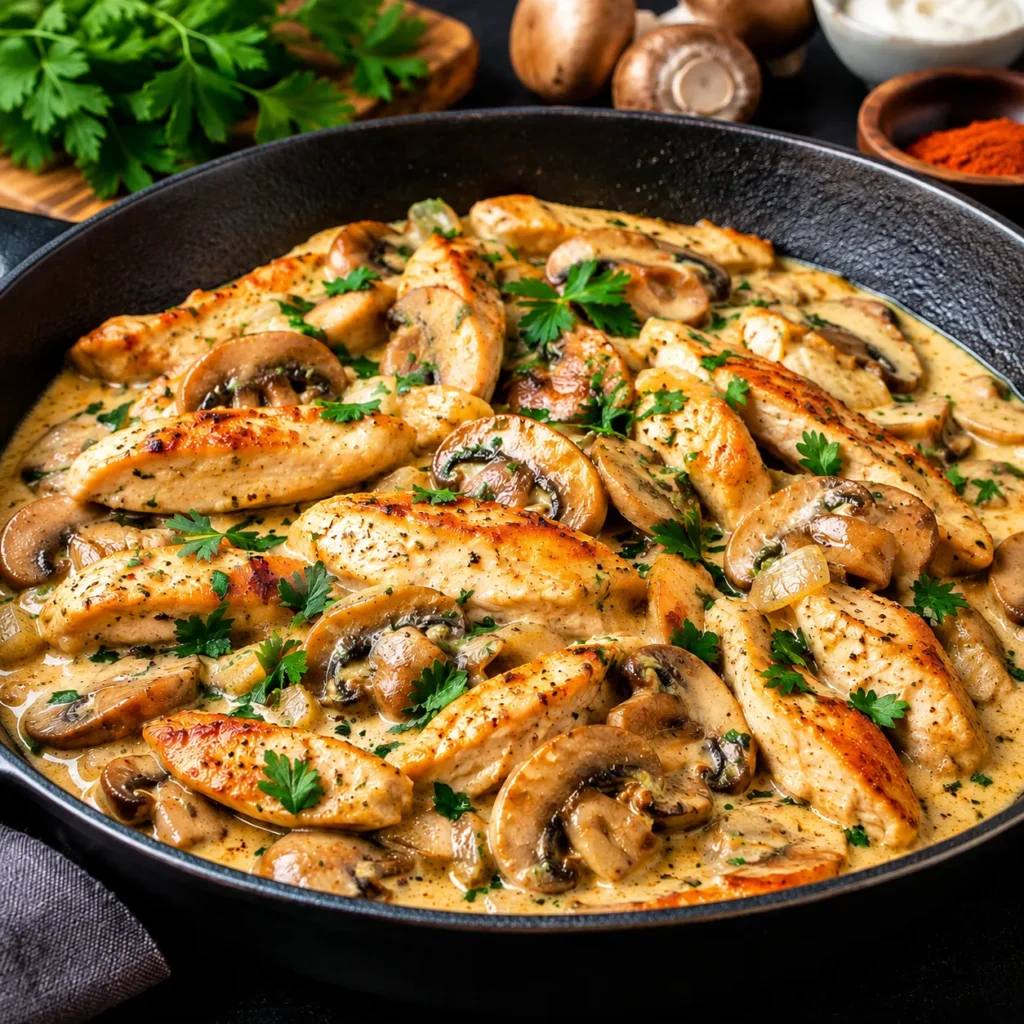 Cremiges Hähnchengeschnetzeltes gelingt garantiert! Lernen Sie die Physik des Anbratens & verhindern Sie Gerinnen. Jetzt das Profi-Rezept entdecken!