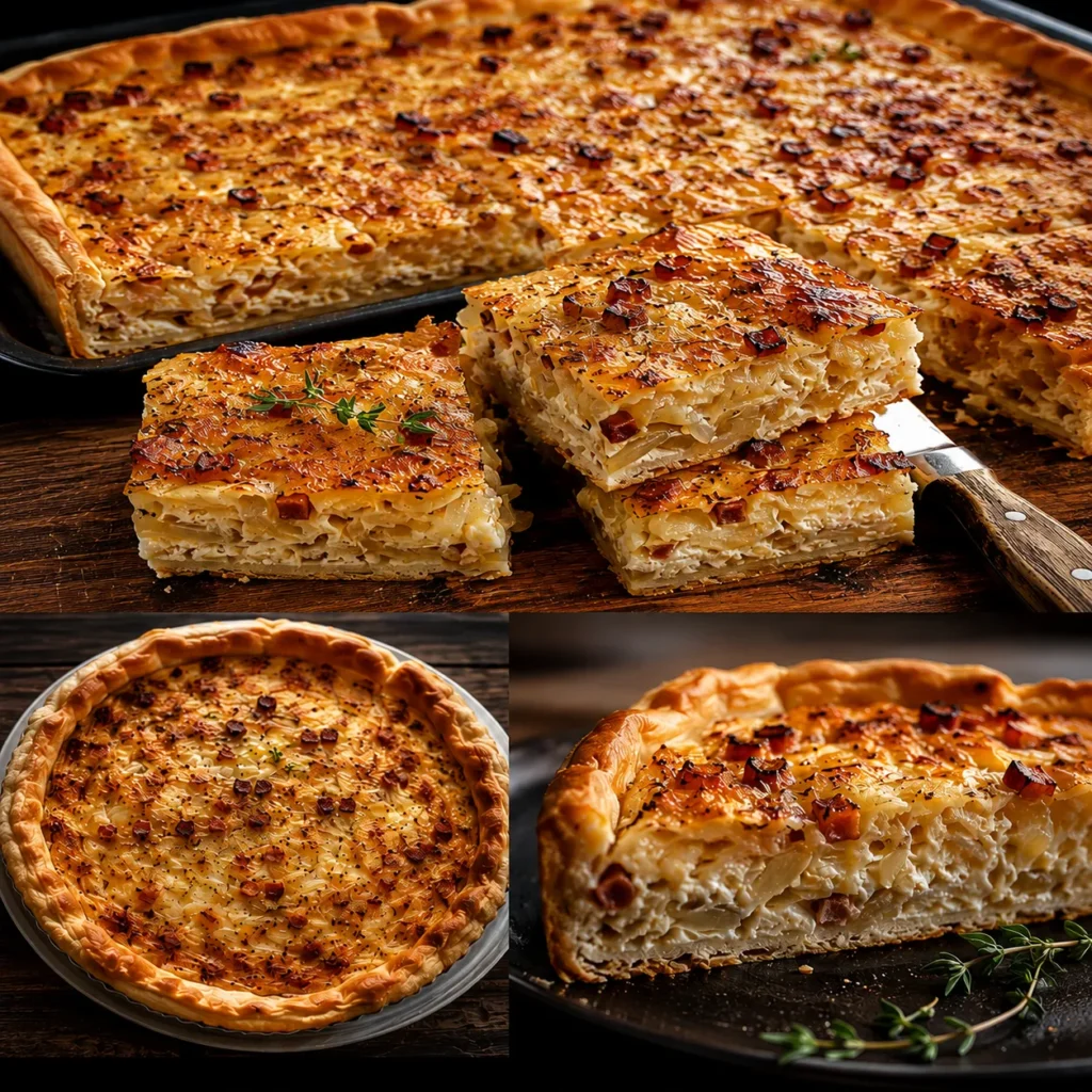 Schluss mit feuchtem Boden! Entdecken Sie das beste zwiebelkuchen rezept mit Schmand & knuspriger Garantie. Jetzt einfach nachbacken!